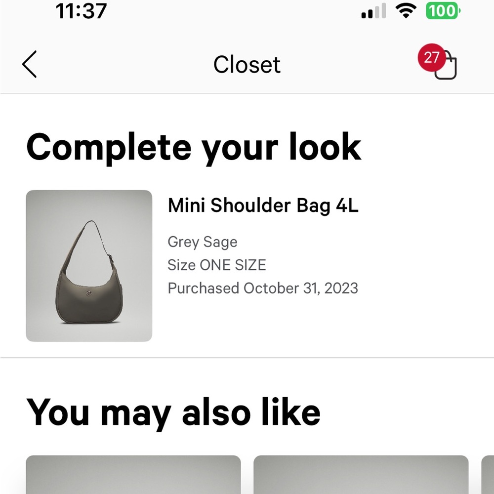Lululemon Mini Shoulder Bag 4L